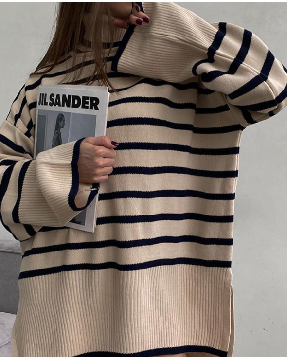 Oversized striped sweater