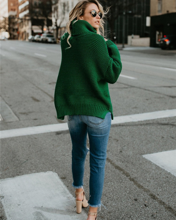 Warm turtleneck sweater