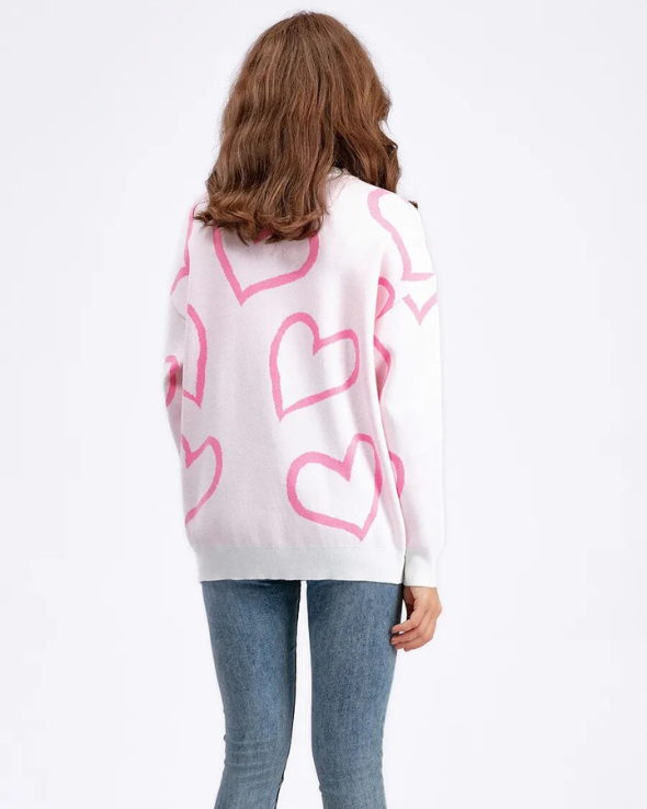Pull Love Heart col rond