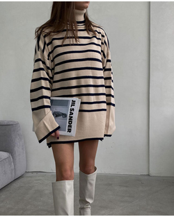 Oversized striped sweater