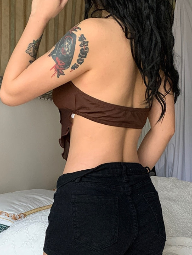 Tops Brown Backless