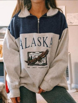 Alaska zip-neck sweatshirt