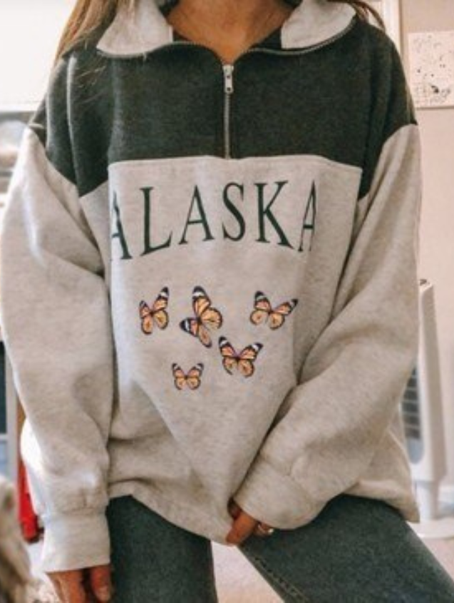 Alaska zip-neck sweatshirt