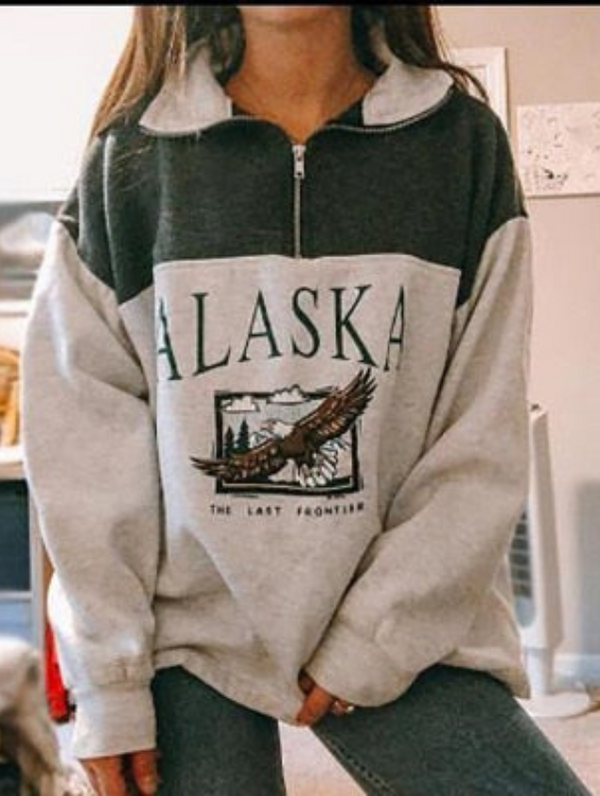 Alaska zip-neck sweatshirt