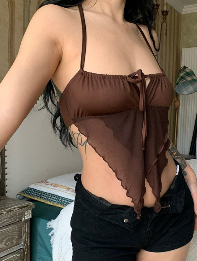 Tops Brown Backless